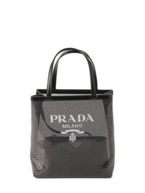 Prada Black Logo Transparent Mini Tote
